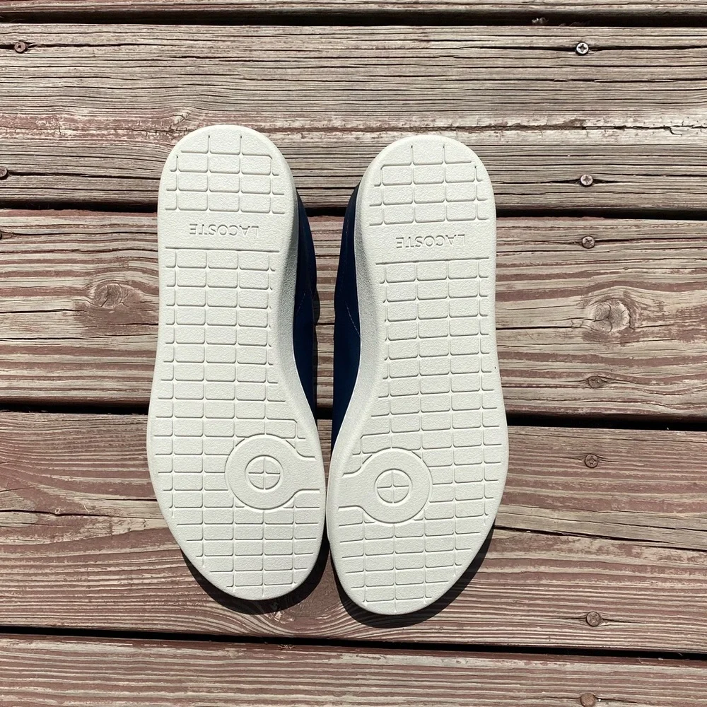 NWT Lacoste Low-Top Casual Minimalist Sneakers Navy Blue Size 9